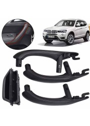 Car Interior Passenger Door Left Right Pull Handle Leather Cover Replacement For BMW X3 X4 F25 F26 2010-2016