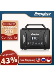 Energizer Portable Power Station 300W / 320Wh Solar Generator Fast Charging by LiFePO4 External Batteries Emergency PPS320