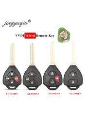 jingyuqin Wired Universal Remote Key XKTO02EN XKTO03EN XKTO04EN XKTO05EN For Toyota Flat Style 2/3/4 BTN For VVDI2 VVDI Key Tool