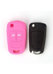 Hot Silicone Car Key Cover Case Shell Fob For Vauxhall Opel Corsa Astra Vectra Signum 2 Buttons Remote Key Shell