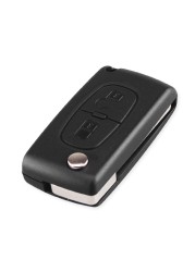 KEYYOU For Peugeot 307 3008 308 408 433MHz ID46 7941 CE0536 CE0523 Flip Key 2 Buttons VA2/HU83 Car Key Blade Fob Ask FSK