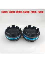 20pcs 55mm 56mm 60mm 65mm 70mm 76mm car-styling wheel center cap hub covers badge accessories for VW Jetta MK5 Golf Passat