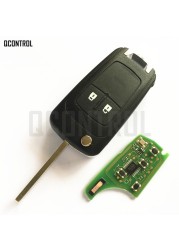 QCONTROL Car Alarm Remote Key Fit For Chevrolet Malibu Cruze Aveo Spark Sail 2/3/4 Buttons 433MHz Door Lock