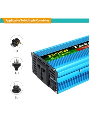 2000W Peak Power Inverter DC 12V/24V to AC 220V Auto Portable Charger Converter Converter Modified Sine Wave Universal Socket