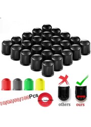 100 pcs Wheel Tire Valve Covers, Universal With O-Ring Rubber Rings For Cars, , Motorcycles, Trucks,SUVs, Bicycles and Bicycles