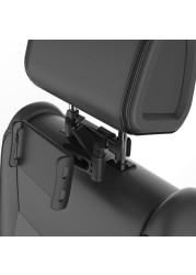 EAFC Telescopic Car Back Pad Phone Tablet Holder Car Seat Holder Headrest Back Mounting Bracket for 4-11 inch Tablet Phone