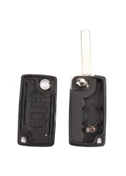 jingyuqin Flip Remote Car Key Shell For Peugeot 206 307 407 107 408 607 807 Citroen C2 C3 C4 C5 C6 C8 Xsara Picasso CE0523 / 0536