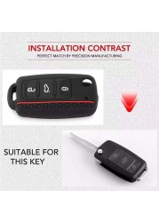 3 Buttons Silicone Car Key Cover Case For VW Golf 4 5 6 7 Bora Jetta Polo MK4 MK6 Bora Passat B5 B6 Superb Tiguan Beetle