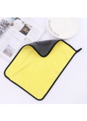 Microfiber Towel Car Windshield Accessories Car Dry Cleaning Rag Household Detailing Kitchen Towels Washing Tools Supplies