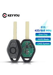 KEYYOU CAS2 Car Remote Key System For BMW CAS2 5 Series E46 E60 E83 E53 E36 E38 868Mhz With ID46 Chip HU92 Blade