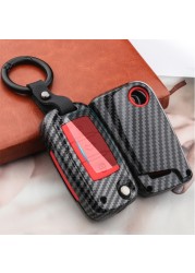 High Quality Mature Carbon Fiber Matte Car Key Case For Volkswagen Polo Golf Skoda Superb A7 Passat Beetle Interior Accessories