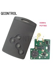 QCONTROL 4 Buttons Car Remote Smart Key for Renault Koleos Scenic 433Mhz with 7952 Chip