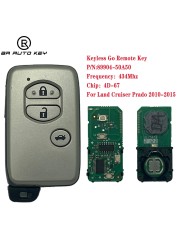 2/3 Button For Toyota Land Cruiser Prado 2010+ Keyless Go Smart Remote Key B74EA P1 98 4D-67 FCCID Chip 89904-60A50 F433