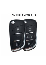 5pcs Multifunctional Universal Remote Key for KD900+URG200 KD-X2 NB-Series KEYDIY NB11 NB11-2 2 Button 3 Button NB11-3