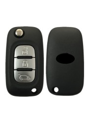 CN010054 Aftermarket Smart Remote Control Car Key Fob For Renault SM3 Fluence 3 Button Flip PCF7961 433mhz Fsk Without Logo