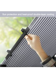 Window Sun Visor Anti UV Car Windshield Sun Blind Automatic Extension Car Cover Curtain Protection 46cm/65cm/70cm