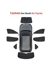 Car Window Sun Shade For Toyota RAV4 Camry Windshield Sunshade Front Rear Side Privacy Foldable Louver Blind UV Block Curtain