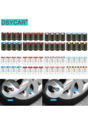 DSYCAR 4Pcs/Set Car Styling Alloy Material National Flag Pattern Style Car Tire Valve Caps Wheel Tires Tire Stem Air Cap