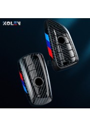 Carbon Fiber Car Remote Key Case Shell Cover Fob For BMW X3 X5 X6 F30 F34 E60 E90 F10 E34 E36 F20 G30 F15 F16 1 2 3 4 5 7 Series