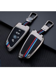 Metal Car Key Case Cover Full Fluorescent Car Key Cover For BMW F30 G30 X1 X3 X4 X5 F15 F16 G11 F48 F39 520 320i Car Accessories