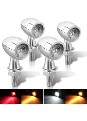 دراجة نارية صغيرة LED بدوره مصباح إشارة الكروم موتو ضوء وامض الوامض cligنوت ant موتو led لكاواساكي لسوزوكي 12 فولت