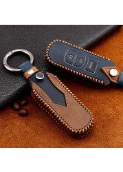 Remote Smart Car Key Case For Mazda 2 CX-5 Atenza Axela CX-7 CX-9 CX-3 CX-4 CX-8 MX5 M2 M3 M5 M6 GT Leather Keychain Cover Bag