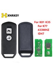 XNRKEY Smart Card 433Mhz ID47 Remote Key for Honda for K01 K77 K35V3 ADV SH 150 Forza 300 125 PCX150 2018 Motorcycle Scooter