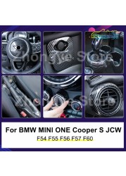 Modified Style Carbon Fiber Car Interior Stickers For Mini One Cooper S JCW Clubman F54 F55 F56 F57 F60 Countryman Accessories