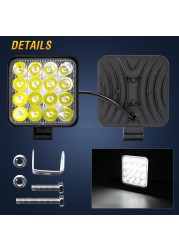 4'' 12-24V Car LED Running Lights Bar Driving Fog Light Pods Flood Beam Combo Beam Truck Reverse Light Bars SUV Offroad Headlight