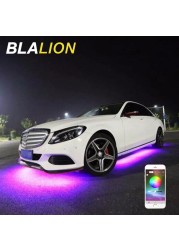 LED Car Underwater Lights Remote/APP Control Chassis Neon Lights RGB Flexible Strips Atmosphere Lamp Underwater System