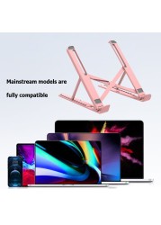 2 in 1 Universal Laptop Phone Anti-slip Foldable Desktop Stand Support Adjustable Riser Portable Tablet Desk Stand Bracket