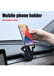 Adjustable Car Phone Holder Bracket For Tesla Model 3/Y Fixed Cell Phone Clip Mount Bracket Holder Car Interior Accessories