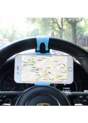 1PC Universal Car Steering Wheel Mobile Phone Holder Mount Buckle Socket Holder for Xiaomi Mi8 SE 6X for iPhone 7 6 5sGPS Stands