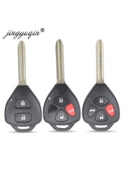 jingyuqin 2/3/4 Buttons Remote Key Shell For Toyota Camry Avalon Corolla Matrix RAV4 Venza Yaris Replacement Pod White Plain