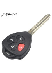 jingyuqin 50pcs/lot 4 Button Remote Key Shell Fob For Toyota Corolla Avalon Camry Matrix RAV4 Venza Yaris Case Uncut Blade