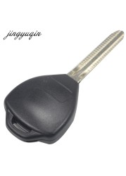 jingyuqin 10pcs/lot Remote Key Shell Case For Toyota Camry Avalon Corolla Matrix RAV4 Venza Yaris 4 Buttons Fob Cover