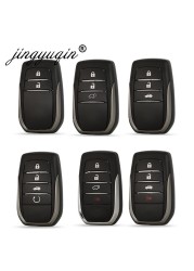 Jinyuqin 2/3/4 Buttons Remote Key Fob Shell For Toyota Fortuner Prado Camry Rav4 Highlander Crown Smart Keyless Housing