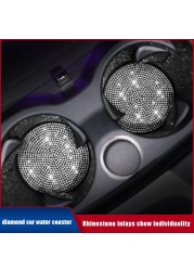 Anti-slip mat car water coaster universal diamond studded car anti-slip pad coaster diamond anti-slip mat interior accessories