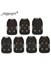 jingyuqin 10pcs 3/4/5/6 BTN Smart Keyless Fob Shell For Chevrolet Tahoe Silverado Suburban Tahoe GMC Sierra Acadia Terrain Yukon