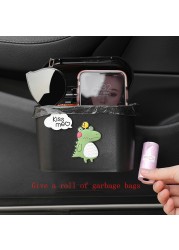 Cute creative personality car door hanging trash can car supplies sundries new storage box car interior supplies female parts