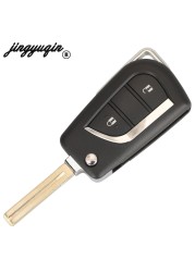 jingyuqin 2 Buttons For Toyota Hilux 2015 2020 Flip Remote Car Key 433MHz 8A Fob Chip FCC ID: BA2TA P/N: 89070-0KB40