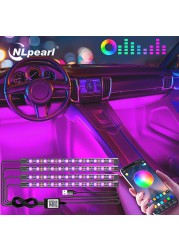 NLpearl Car LED Auto Interior Decorative Lights Car LED Foot Light 36/48 LED Atmosphere Lamp Ambient Lamp Remote Control