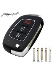 jingyuqin 10pcs 3 Button Car Remote Key Case For Hyundai HB20 IX35 I45 Santa Fe Accent I40 I20 HY15/HY20/TOY40 Blade Fob Shell