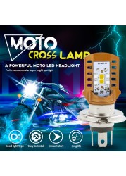 8W 850LM LED  Motorcycle H4 Headlight COB Bulbs Motorbike Scooter Headlamp Light High Low Beam All-in- on 6500K White DC 12V