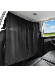 6XDB Car Front and Rear Privacy Curtain Partition Barrier Curtain Sun Shade Universal