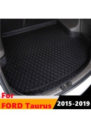 Cengair Car Trunk Mat All Weather Auto Tail Boot Luggage Pad Carpet High Side Cargo Liner Fit For Ford Taurus 2015 2016 17-2019