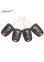 jingyuqin 2/3/4 Buttons Remote Key Shell For Honda Accord CR-V Fit XRV Vesel City Jazz Civic HRV FRV Remote Key Fob Case