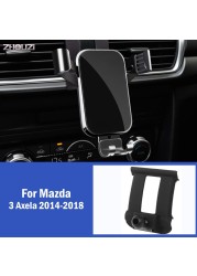 Car Mobile Phone Holder For Mazda 3 Axela 2014 2015 2016 2017 2018 GPS Gravity Mounts Holder Navigation Bracket Car Accessories