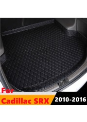 Sengayer Car Trunk Mat All Weather Auto Tail Boot Luggage Pad Carpet High Side Cargo Liner Fit for Cadillac SRX 2010 2011-2016