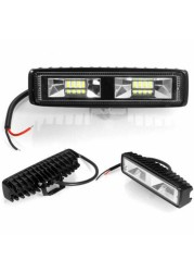 48W DRL LED Spot Flood Work Light Worklight 9-32V 12V LED Running Lights for Off-Road Vehicle SUV Cars Truck Black Shell